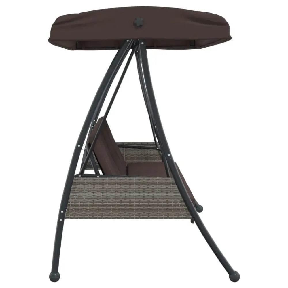 vidaXL Garden Swing Bench Coffee Brown - Estalios