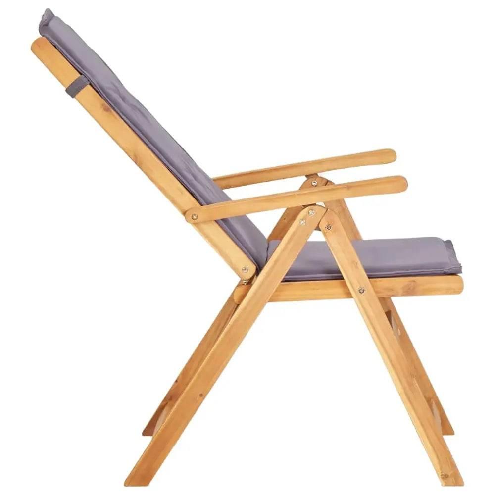 vidaXL Garden Chair Set of 2 Dark grey - Estalios