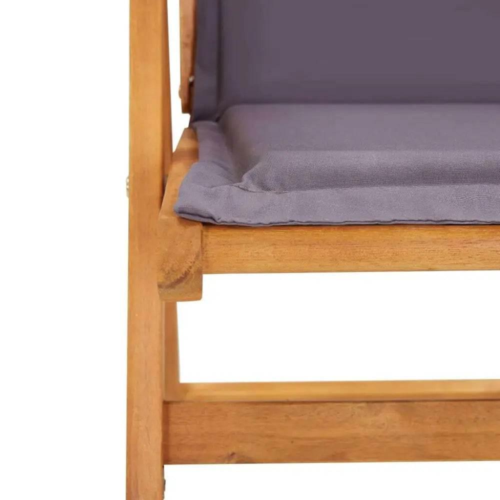 vidaXL Garden Chair Set of 2 Dark grey - Estalios