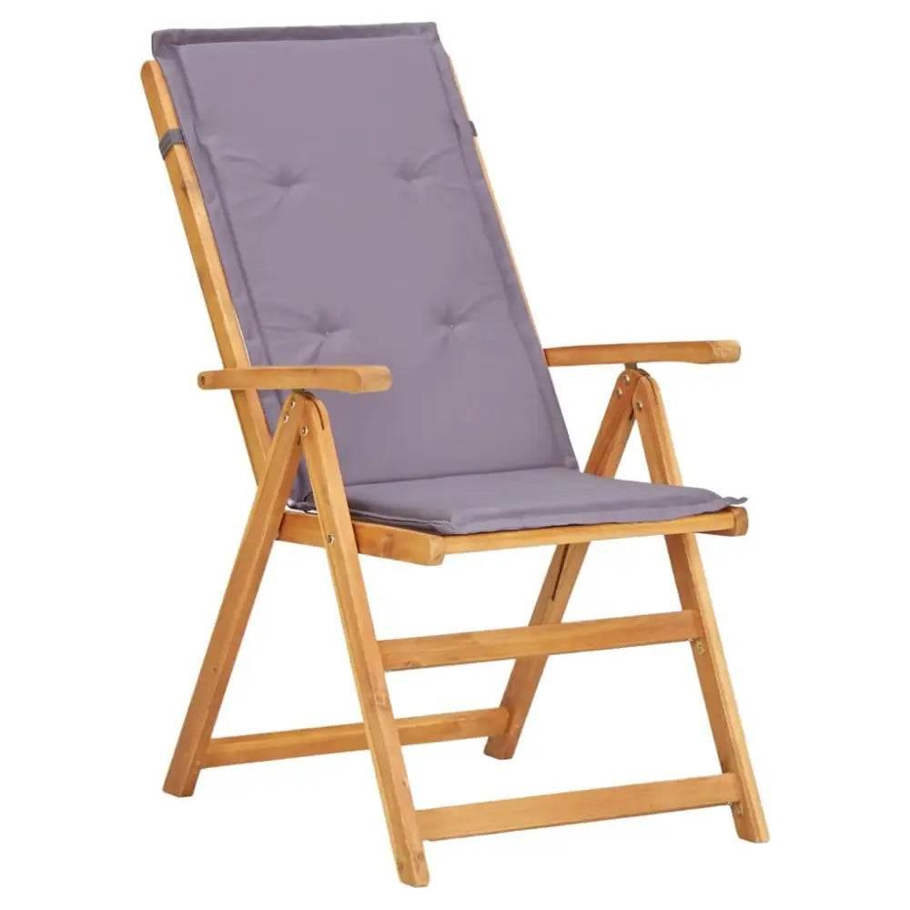 vidaXL Garden Chair Set of 2 Dark grey - Estalios
