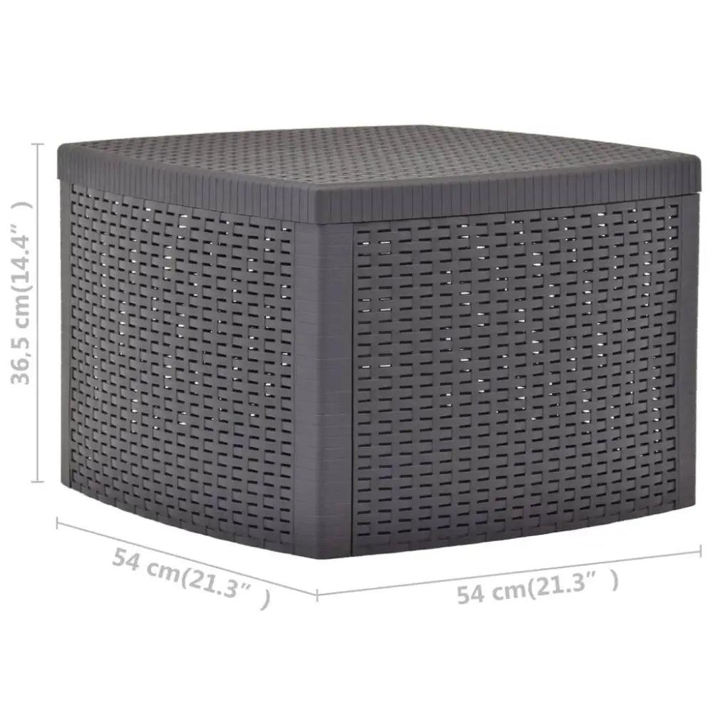 vidaXL Outdoor Table Mocha Polypropylene 21.3 in x 21.3 in Outdoor Table - Estalios