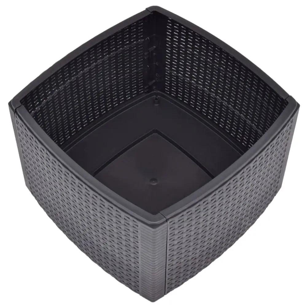 vidaXL Outdoor Table Mocha Polypropylene 21.3 in x 21.3 in Outdoor Table - Estalios