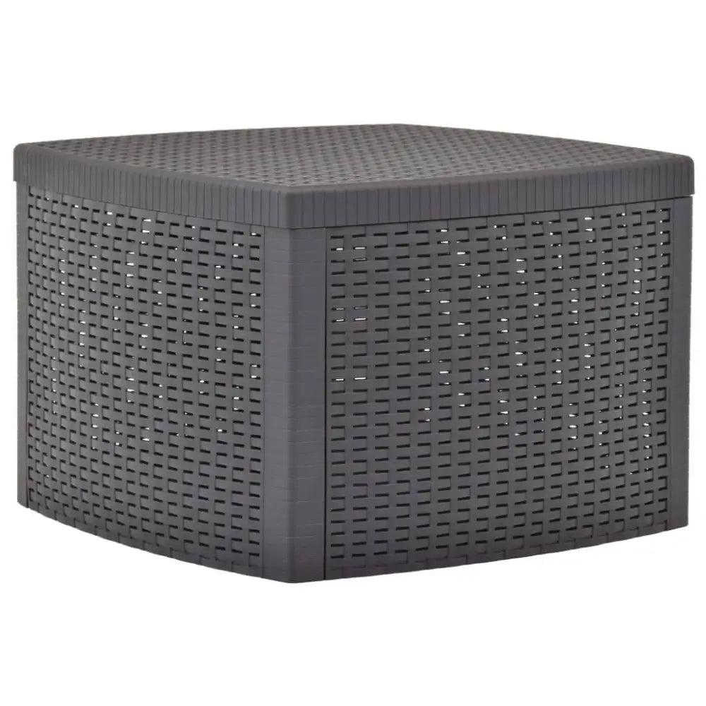 vidaXL Outdoor Table Mocha Polypropylene 21.3 in x 21.3 in Outdoor Table - Estalios