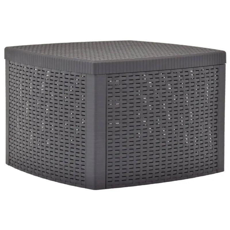 vidaXL Outdoor Table Mocha Polypropylene 21.3 in x 21.3 in Outdoor Table - Estalios
