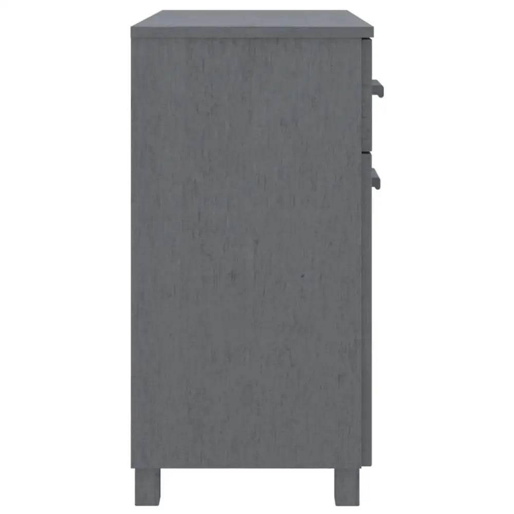 vidaXL Sideboard HAMAR Dark Gray Solid Wood Storage Solution - Estalios