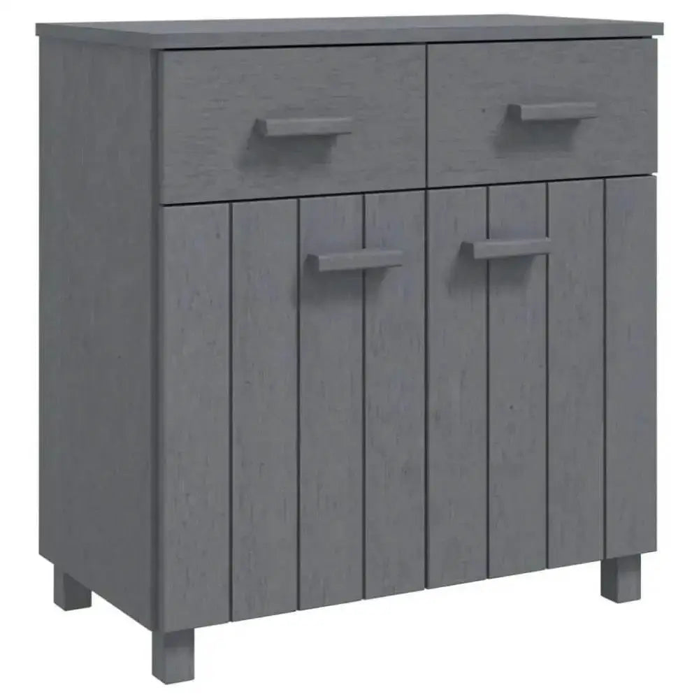 vidaXL Sideboard HAMAR Dark Gray Solid Wood Storage Solution