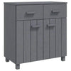vidaXL Sideboard HAMAR Dark Gray Solid Wood Storage Solution - Estalios