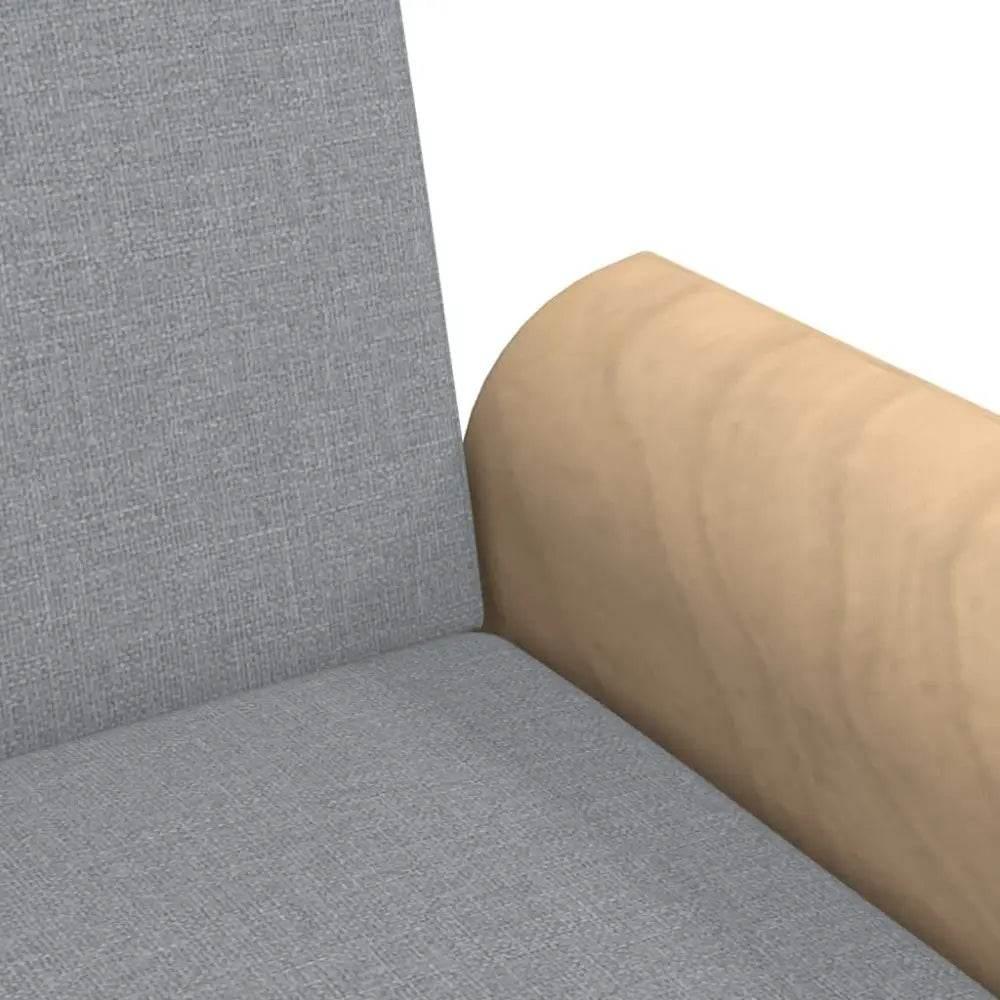 vidaXL Sofa Bed Light Gray Fabric (100% polyester) Standard Sleeper Sofa - Estalios