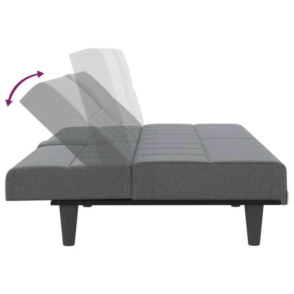 vidaXL Sofa Bed Dark Grey Polyester, Plywood, Foam, Plastic Medium - Estalios