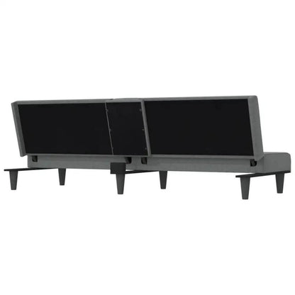vidaXL Sofa Bed Dark Grey Polyester, Plywood, Foam, Plastic Medium - Estalios