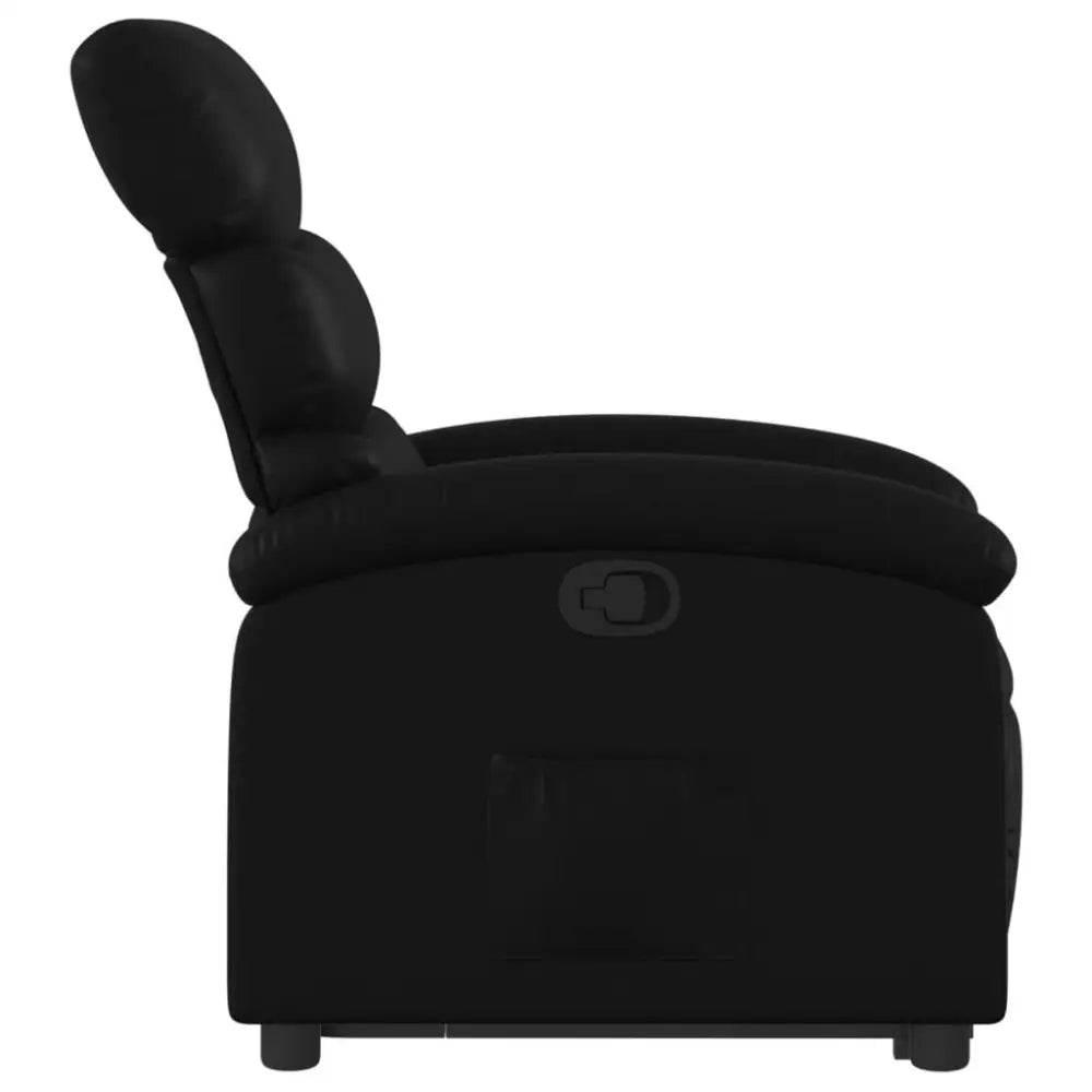 vidaXL Stand Up Recliner Chair Black Faux leather, metal, plywood Medium - Estalios