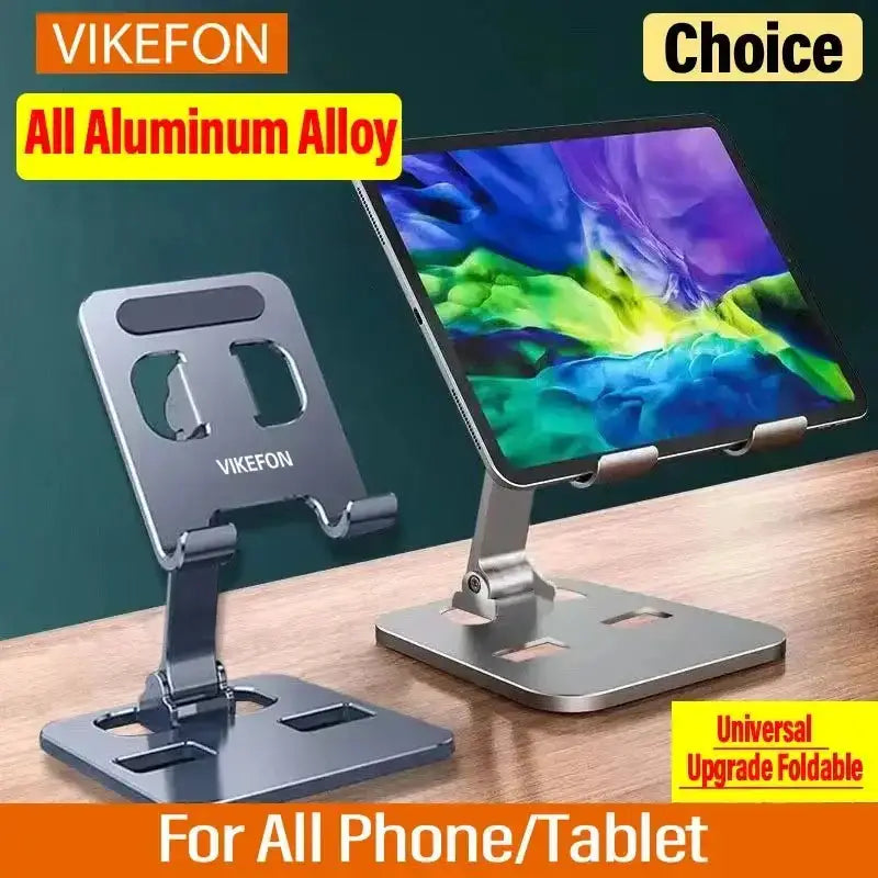 Adjustable aluminum alloy portable tablet stand by Vikefon for ultimate convenience