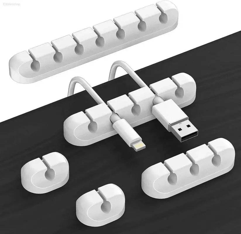 VIKEFON Cable Organizer Clips for USB Cables and Accessories - Estalios