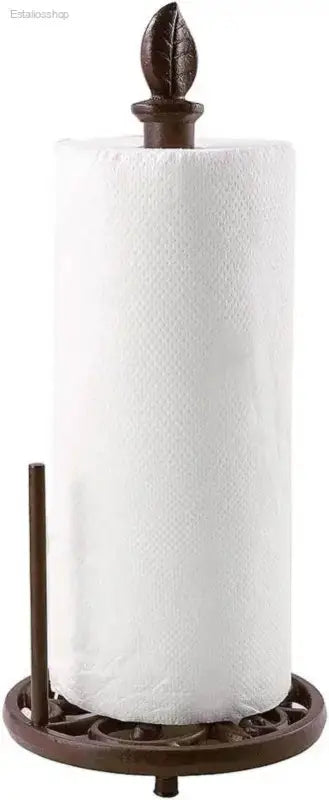 Vintage Red Cast Iron Paper Towel Holder for Kitchen - Estalios
