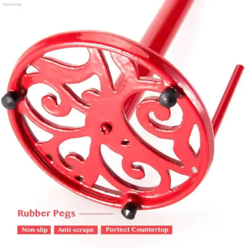 Vintage Red Cast Iron Paper Towel Holder for Kitchen - Estalios