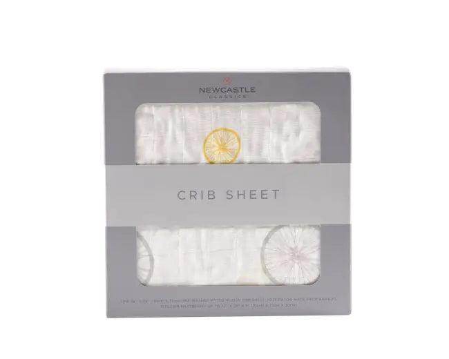 Zesty Lemon Bicycle Crib Sheet for Cozy Nursery Style - Estalios
