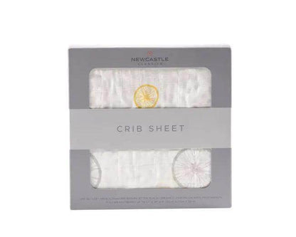 Zesty Lemon Bicycle Crib Sheet for Cozy Nursery Style - Estalios