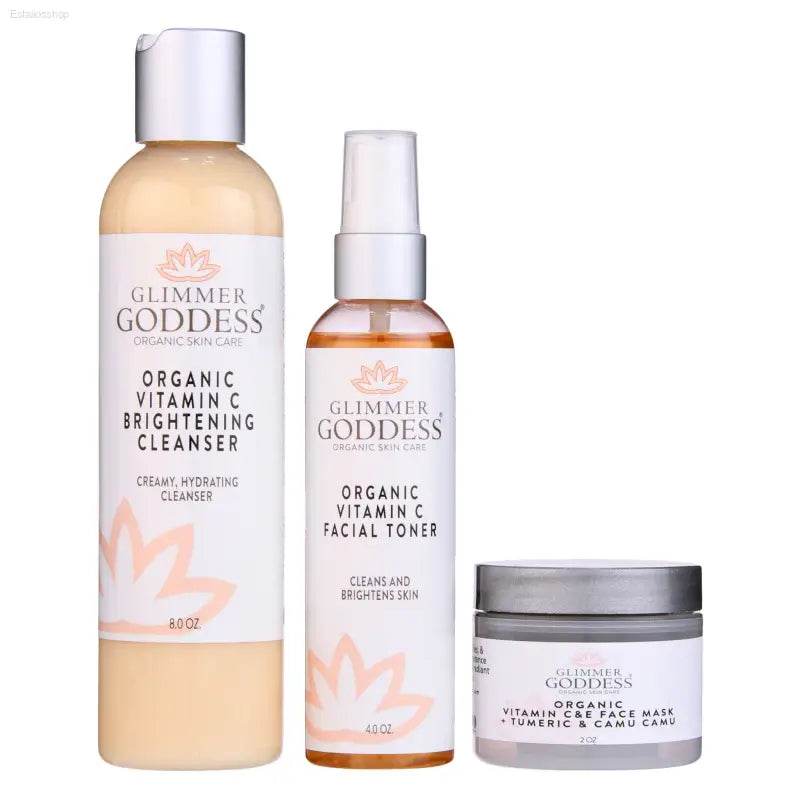 Glimmer Goddess organic skin care products.