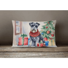 Schnauzer Christmas Throw Pillow for Indoor and Outdoor Use - Estalios
