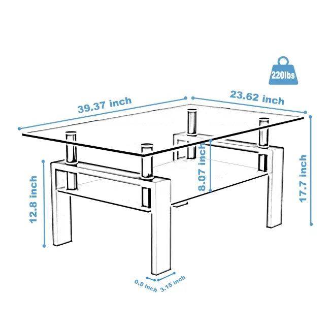 Sleek Fusion Glass-Top Table with Chic Brown Legs - Estalios