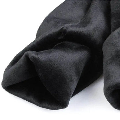 Soft black fleece fabric for warm winter leggings for women, perfect for cozy comfort