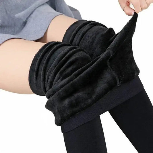 Fleece-lined black Warm Winter Leggings for Women to keep you cozy all season