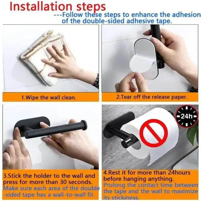 Bold Waterproof Stainless Steel Towel And TP Roll Holder - Easy Install - Estalios