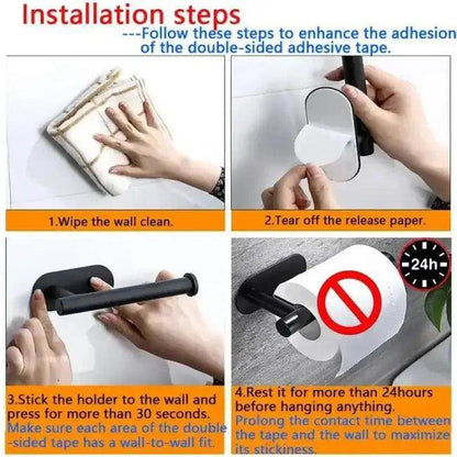 Bold Waterproof Stainless Steel Towel And TP Roll Holder - Easy Install - Estalios