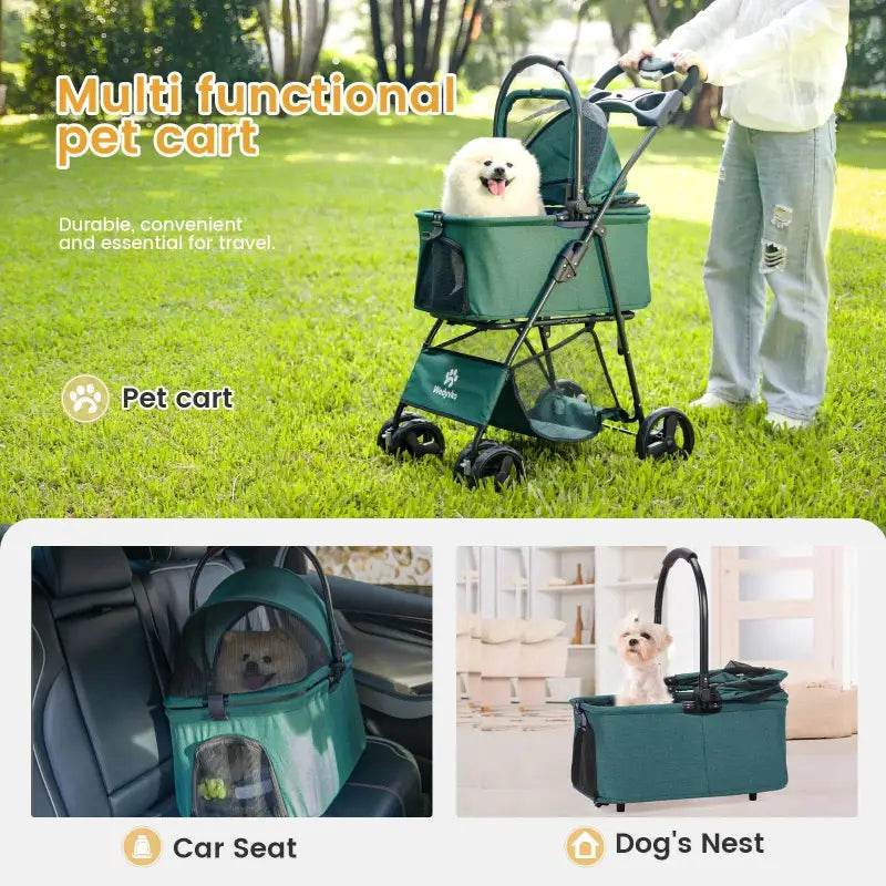 Multi-functional pet carrier.