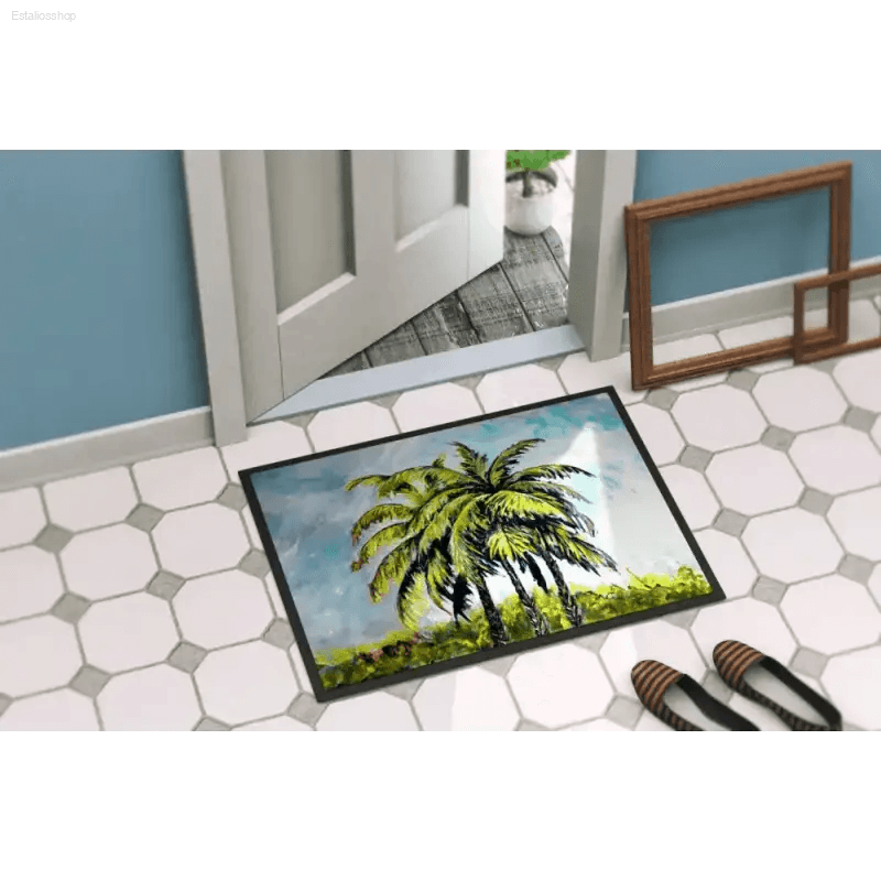 Welcome Guests with a Tropical Palm Tree Doormat! Bring the Breezy Vibes of the Tropics Right to your Doorstep with our Palm Tree Doormat. - Estalios