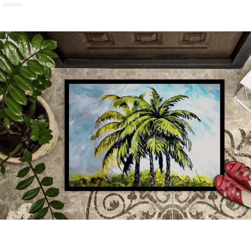 Welcome Guests with a Tropical Palm Tree Doormat! Bring the Breezy Vibes of the Tropics Right to your Doorstep with our Palm Tree Doormat. - Estalios