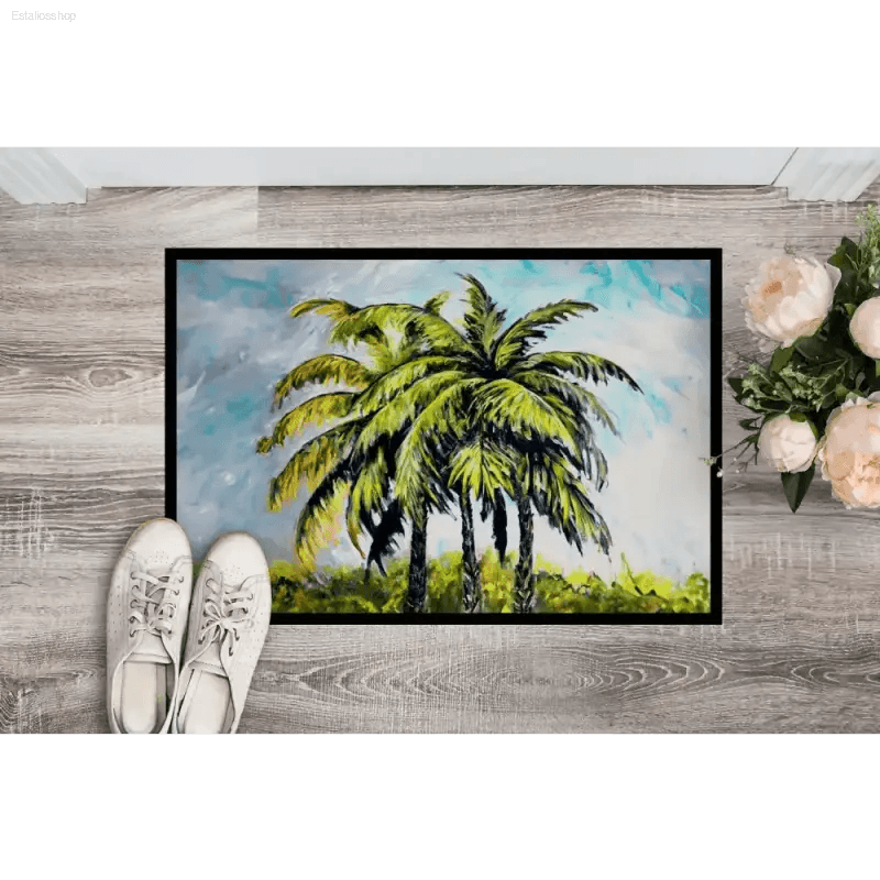 Welcome Guests with a Tropical Palm Tree Doormat! Bring the Breezy Vibes of the Tropics Right to your Doorstep with our Palm Tree Doormat. - Estalios