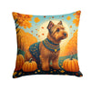Welsh Terrier Fall Throw Pillow - Machine Washable Comfort - Estalios