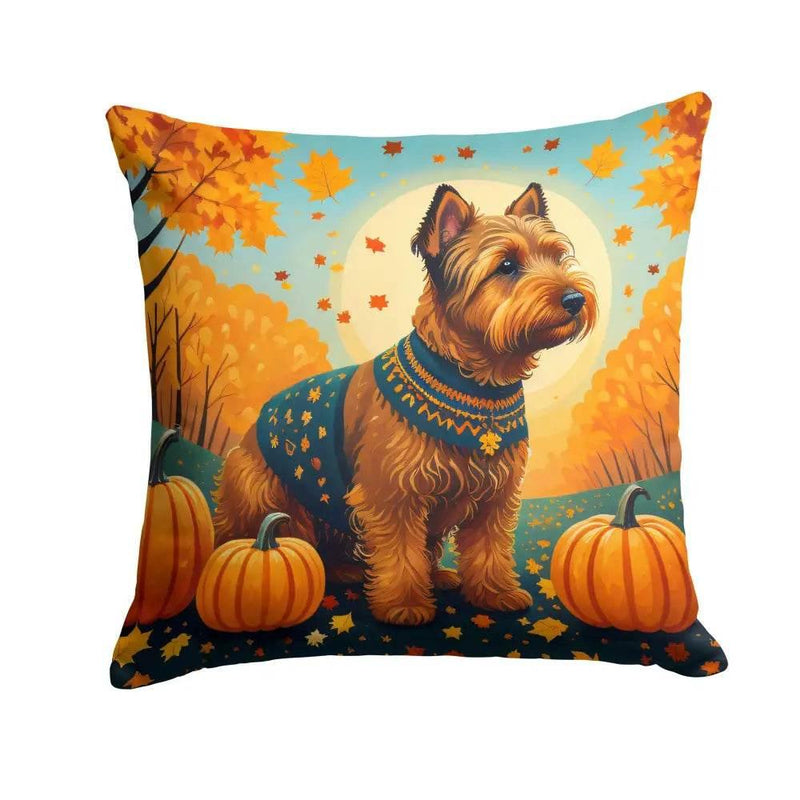Welsh Terrier Fall Throw Pillow - Machine Washable Comfort - Estalios