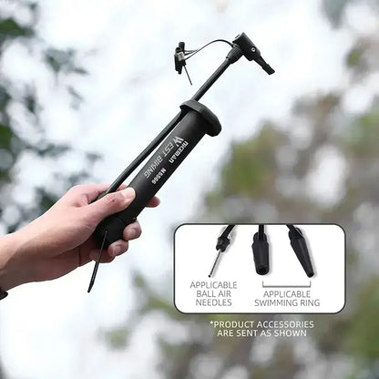 Black hand pump and accessories for West Biking MTB, perfect for balloon tire psi bike manual