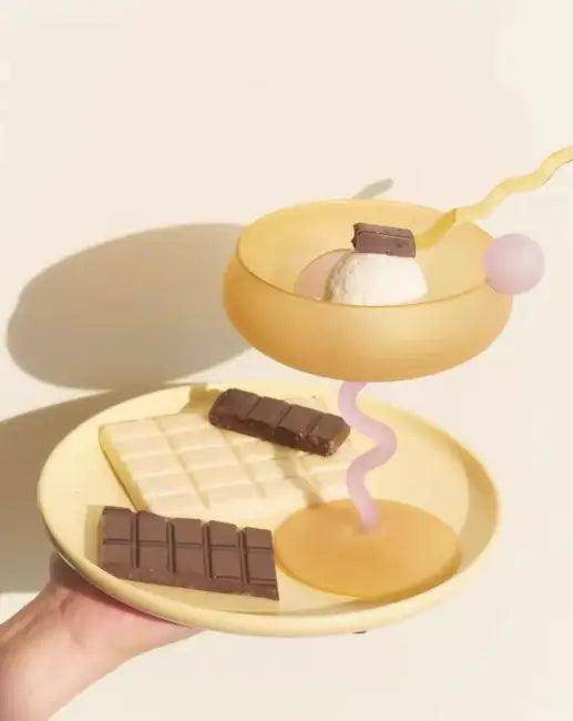 Whimsical Eclectic Dessert Dish with Colorful Cups for Fun - Estalios