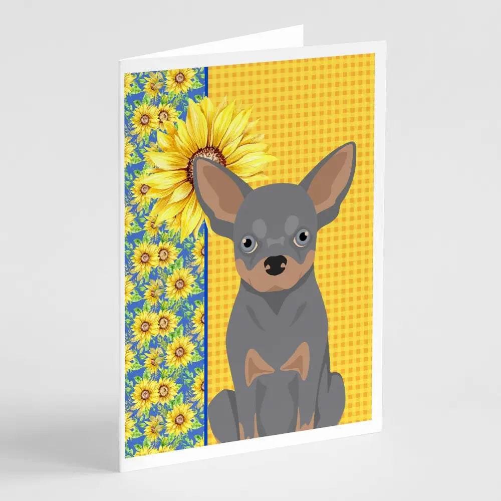 Summer Sunflowers Dog Greeting Cards Pack: Woof-tastic! Packaged Dog-themed Greeting Cards Bring Joy to any Occasion. Brighten Someone' - Estalios