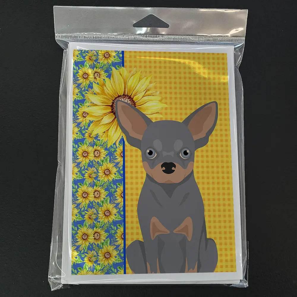 Summer Sunflowers Dog Greeting Cards Pack: Woof-tastic! Packaged Dog-themed Greeting Cards Bring Joy to any Occasion. Brighten Someone' - Estalios