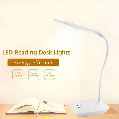 White LED Desk Lamp with Eye Protection, perfect for lighting up your workspace easily