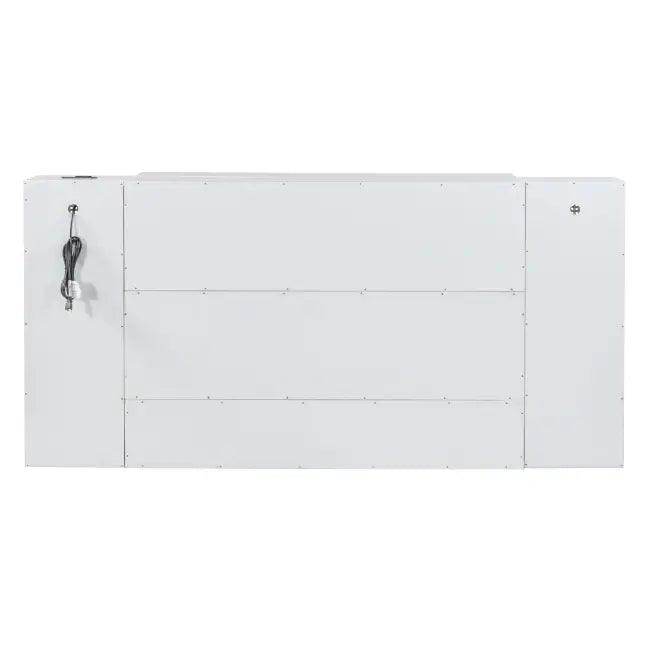 Sleek White Murphy Bed With Smart Storage Solution - Estalios