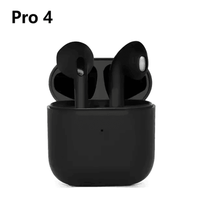 White Pro4 TWS Bluetooth Earbuds with Charging Case - Immersive Sound - Estalios