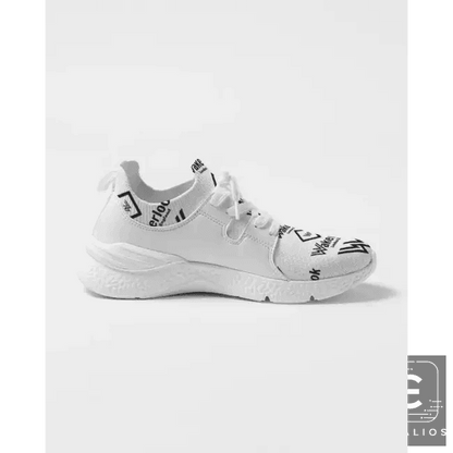 Step Into Style with Bold White Patterned Sneakers Now - Estalios