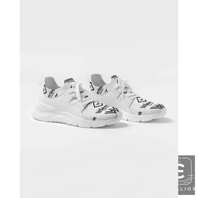 Step Into Style with Bold White Patterned Sneakers Now - Estalios