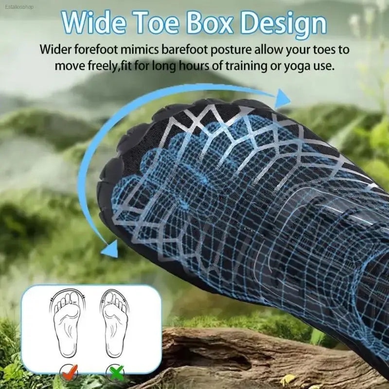 Wide Toe Barefoot Hiking Shoes with Breathable Mesh Upper for Unisex Outdoor Adventures - EstaliosShop