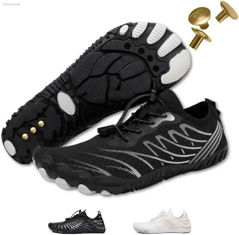 Wide Toe Barefoot Hiking Shoes with Breathable Mesh Upper for Unisex Outdoor Adventures - EstaliosShop