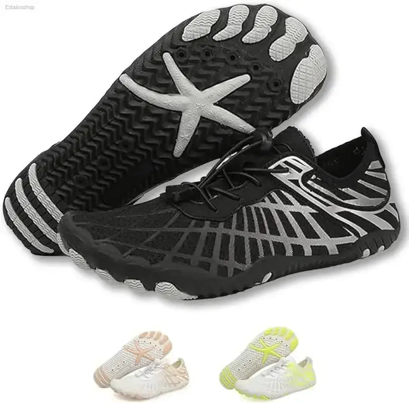 Wide Toe Barefoot Hiking Shoes with Breathable Mesh Upper for Unisex Outdoor Adventures - EstaliosShop