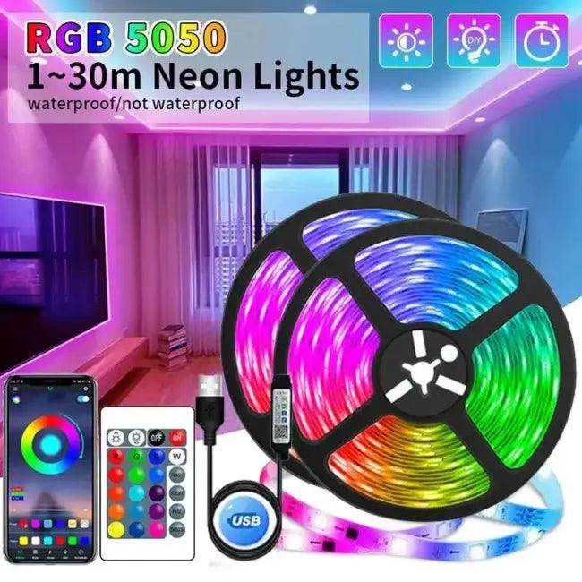 WiFi Color-Changing LED Strip Lights with Bluetooth Control - Estalios