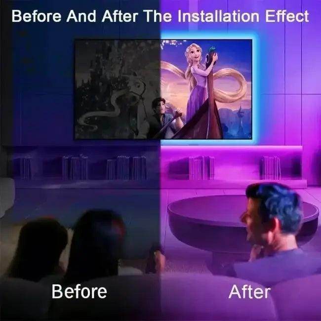 WiFi Color-Changing LED Strip Lights with Bluetooth Control - Estalios