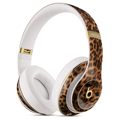 Leopard print Wild Beats Solo Pro Leopard Luxe headphones for stylish audio lovers