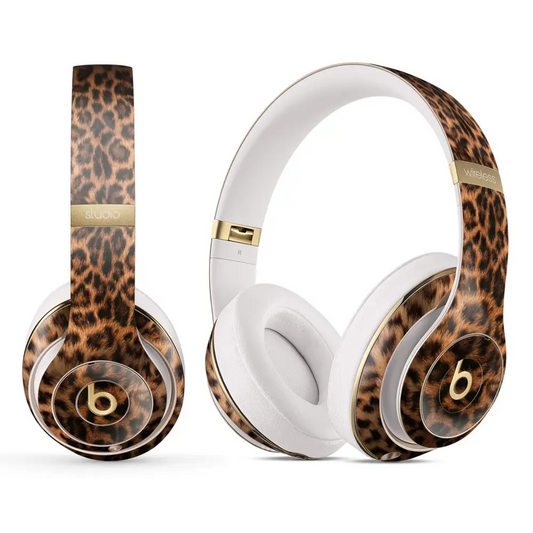 Leopard print Beats Solo Pro headphones in Ultra-Gloss finish for wild style vibes